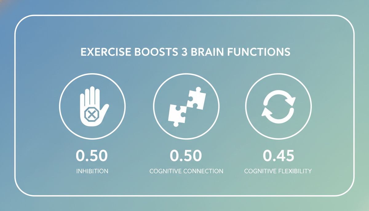 Infographic showing executive function improvements from martial arts training