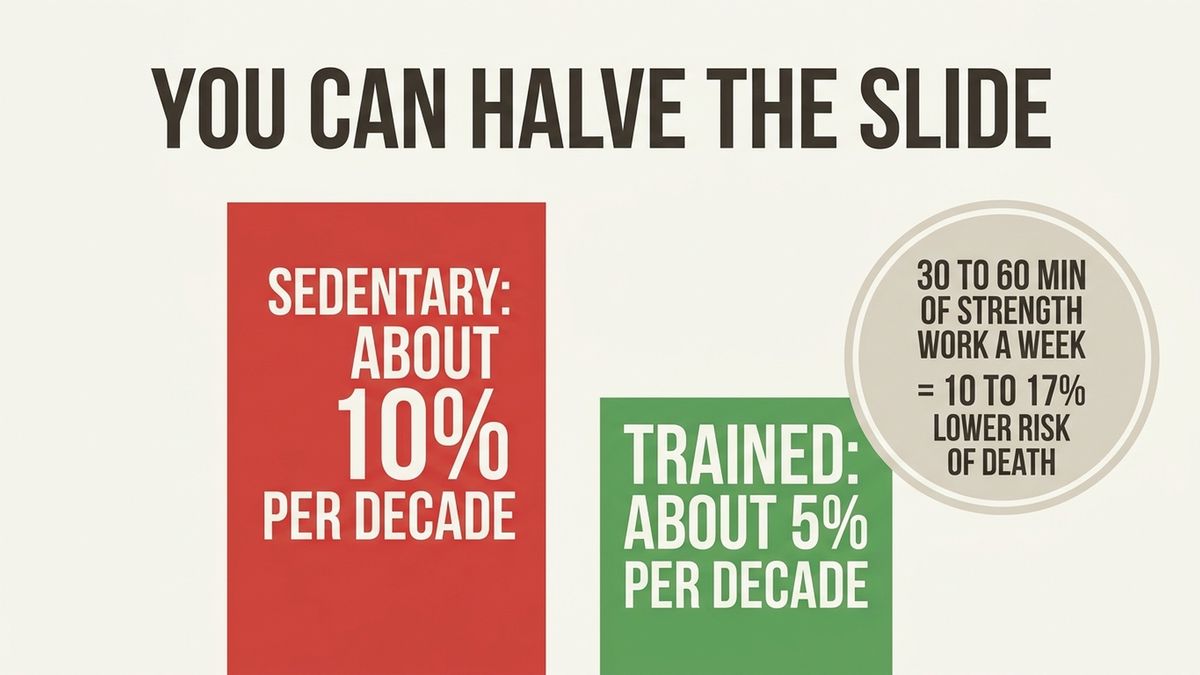 body peaks trained vs sedentary