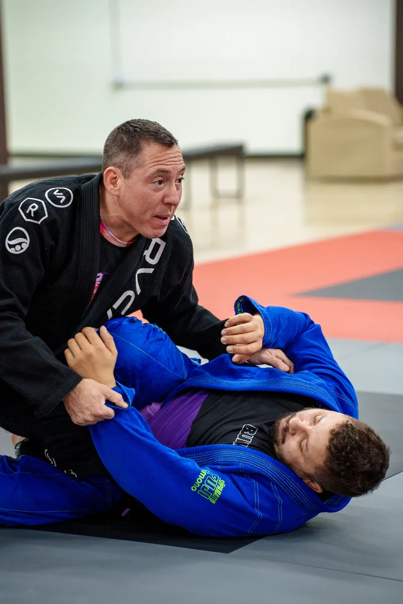Adult BJJ training session at Journey Academy Madison