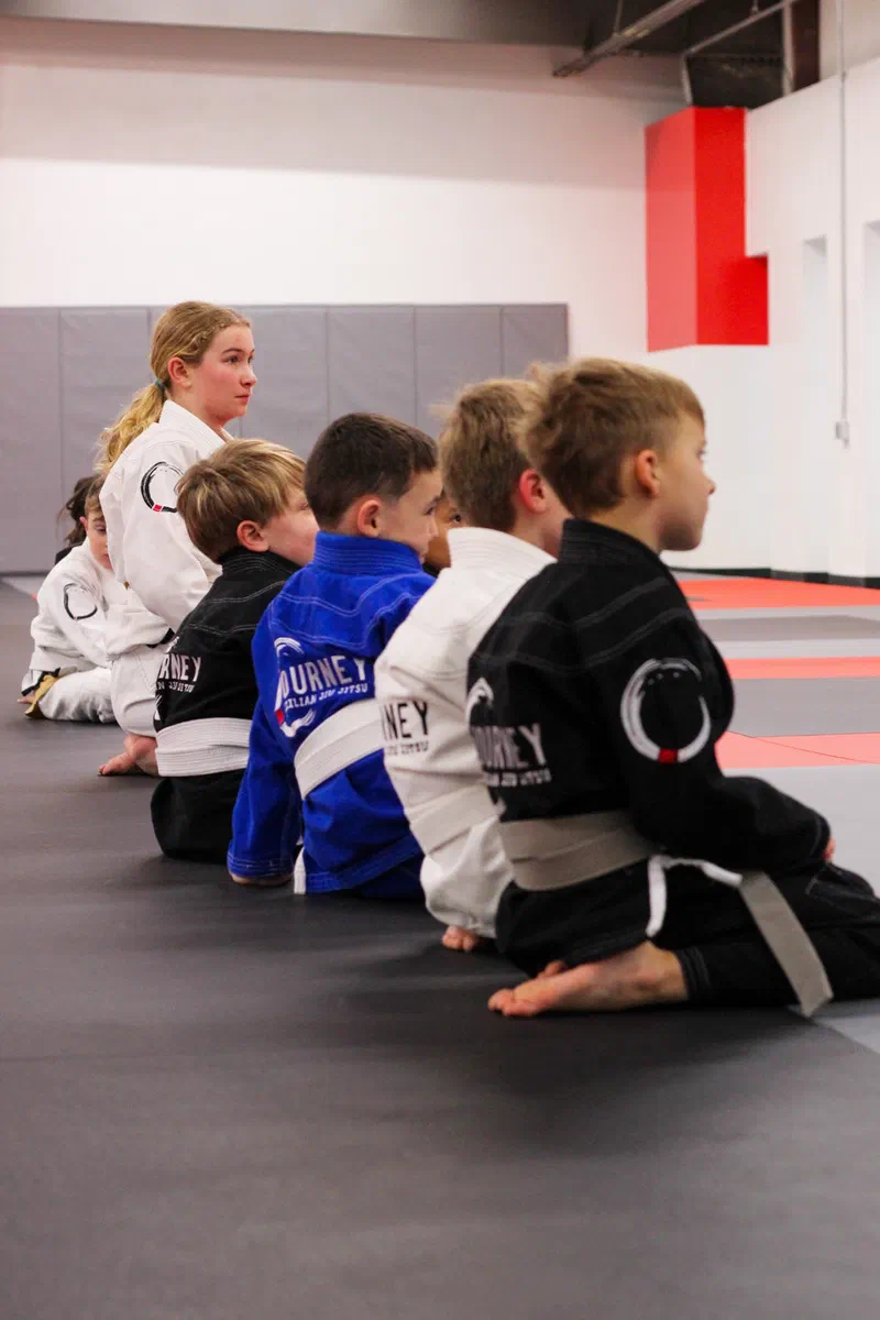 kids practicing guard work