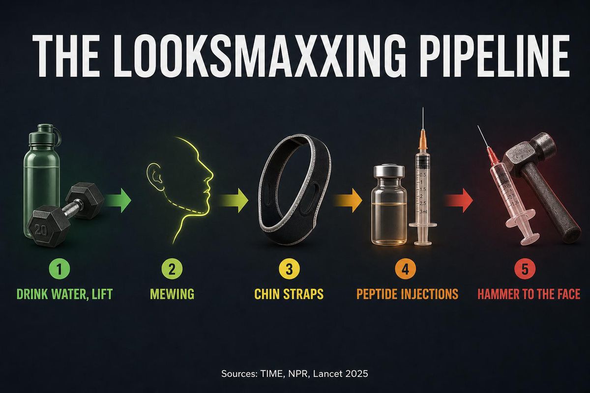 looksmaxxing pipeline infographic