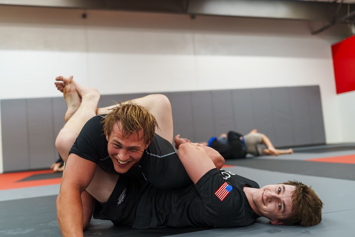 nogi kimura from triangle two men smiling