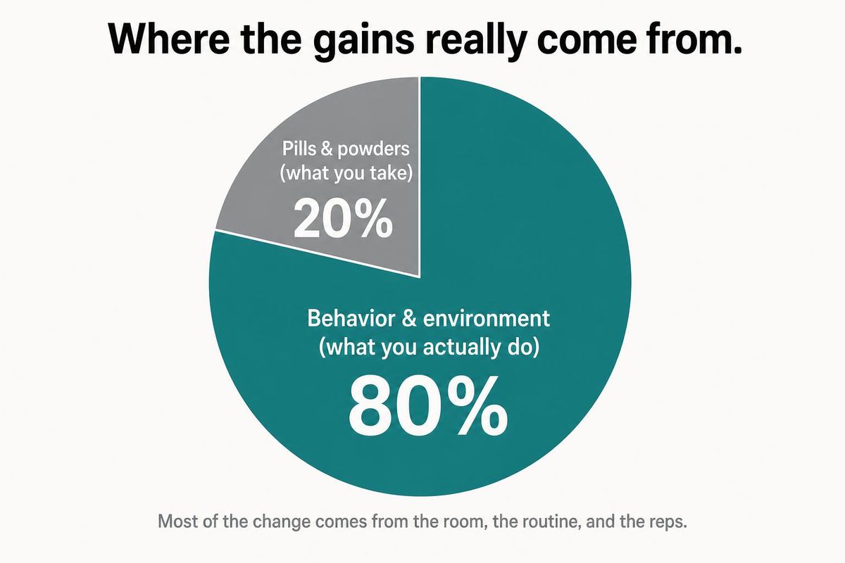 supplement stack behavior vs pharma pie
