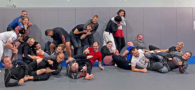 photo of mma madison students posing funny after class